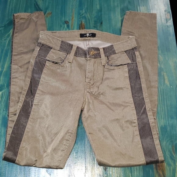 7 for All Mankind Pants Tan Brown NWOT 24 - Picture 1 of 6